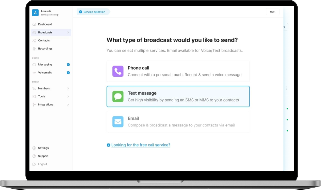Dialmycalls mass calling system